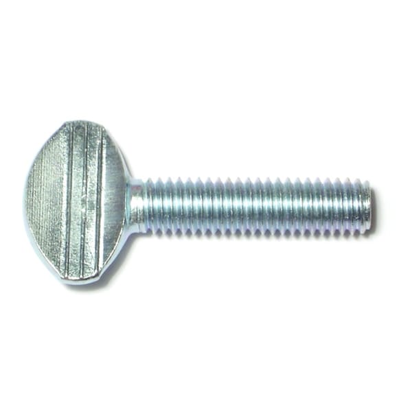 Midwest Fastener Thumb Screw, 3/8"-16 Thread Size, Spade, Zinc Plated Steel, 1-1/2 in Lg, 4 PK 60518 - main